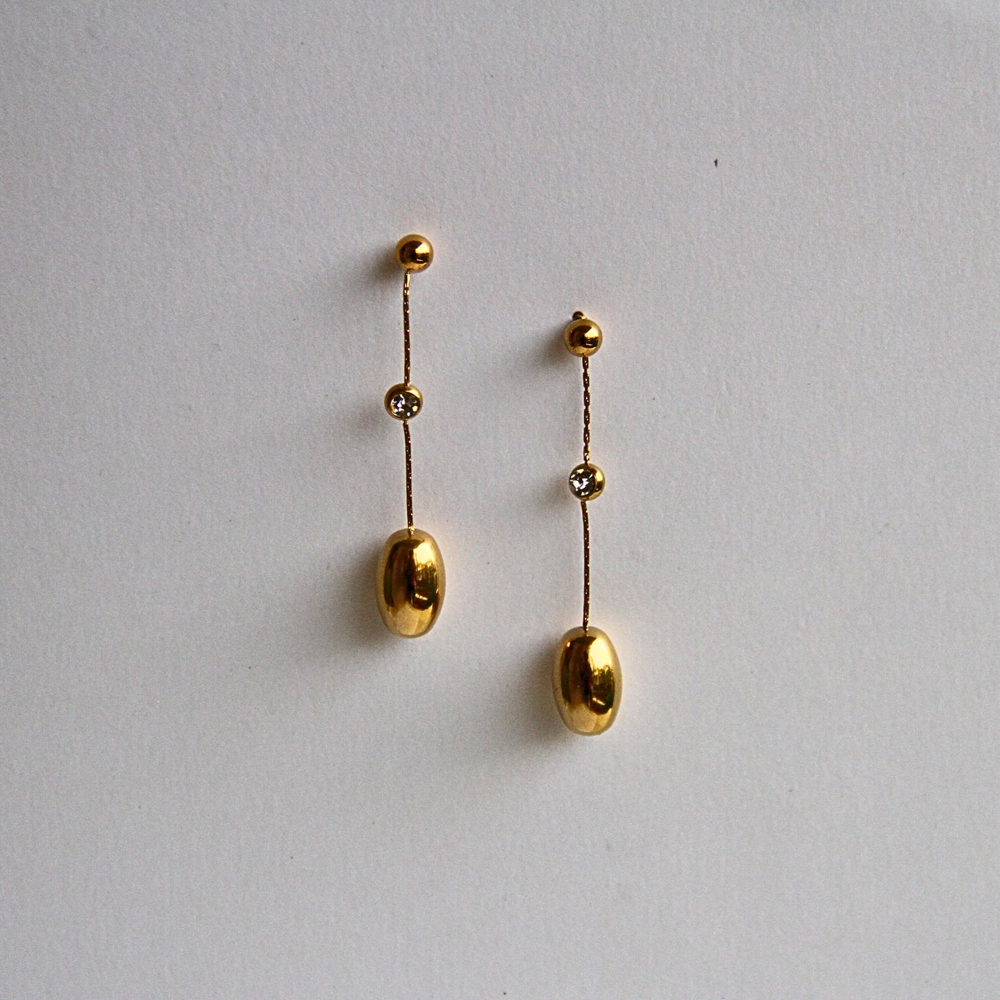 Sleek Gold Drop Dangles