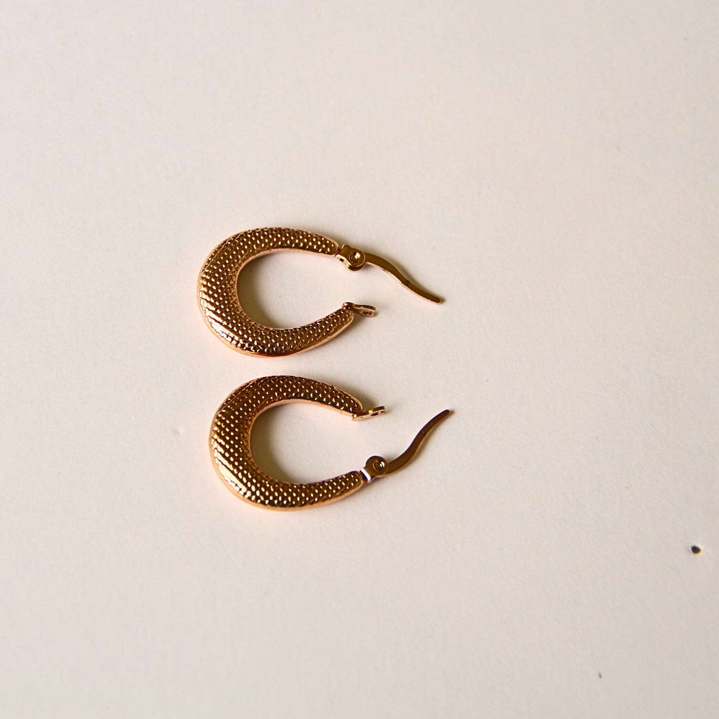 Gilded Crescent Hoop Earrings