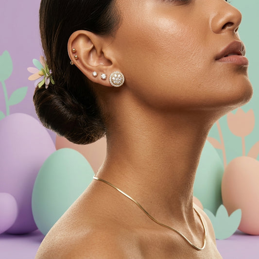 Glamorous Crystal Cluster & Threader Earring Set (3 Pairs)