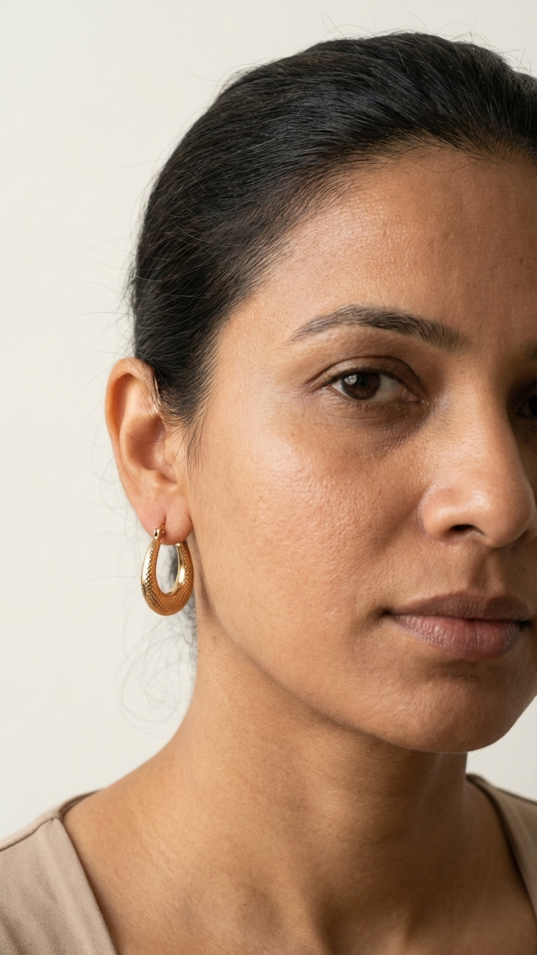 Vintage-Inspired Gold Hoops with Rope Detailing