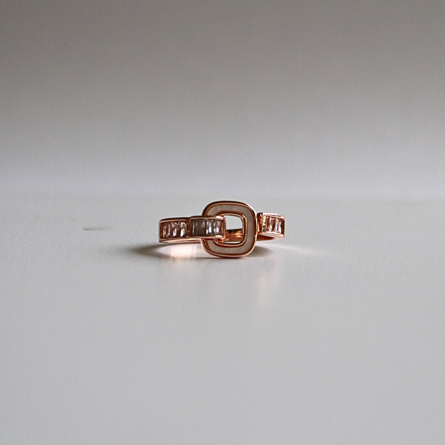 Dual Loop Elegant Rose Gold Ring