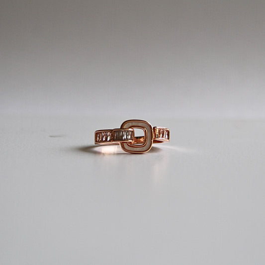 Dual Loop Elegant Rose Gold Ring