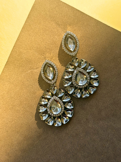 Gold-Tone Navy Pear AD Drops