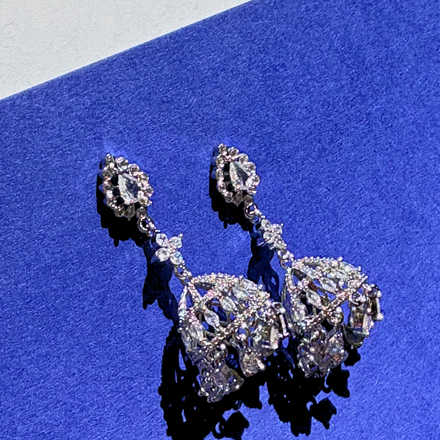 Bloom AD Earrings – Premium Silver Polish Modern Drop Earrings