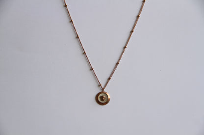 Authentic minimal Medusa Rose Gold Tone Beaded Chain Necklace
