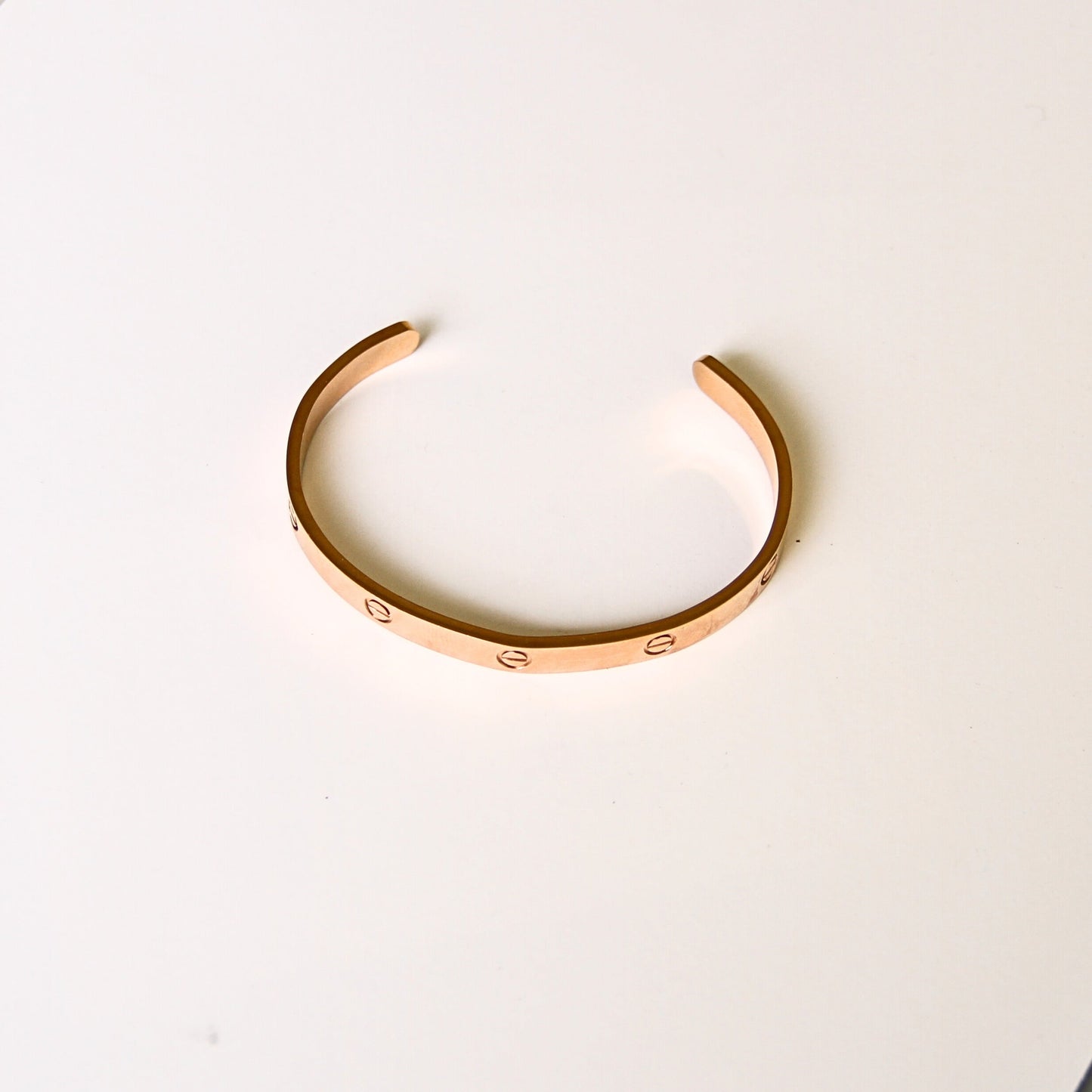 Classic Gold Tone Open Bangle Bracelet