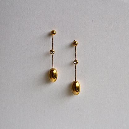 Sleek Gold Drop Dangles