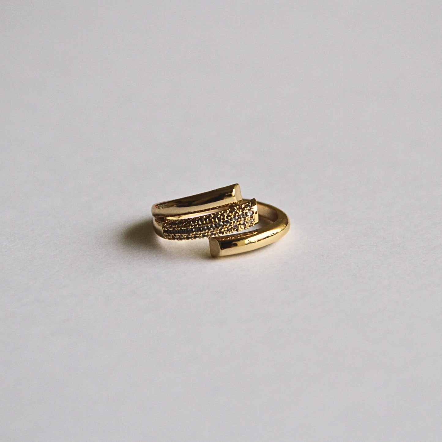 Minimal Layered Gold Ring