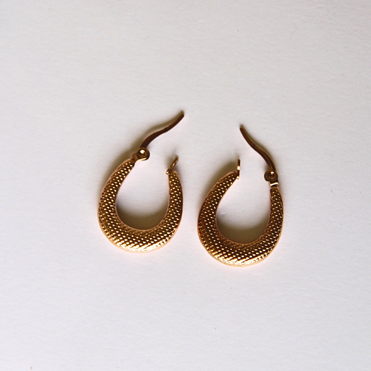 Gilded Crescent Hoop Earrings