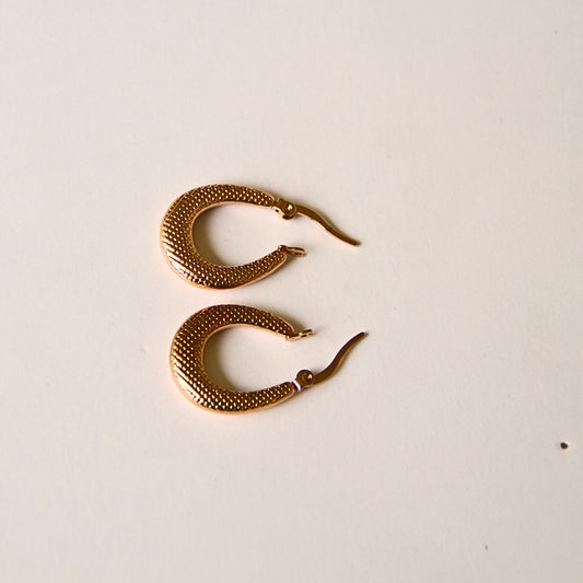 Vintage-Inspired Gold Hoops with Rope Detailing