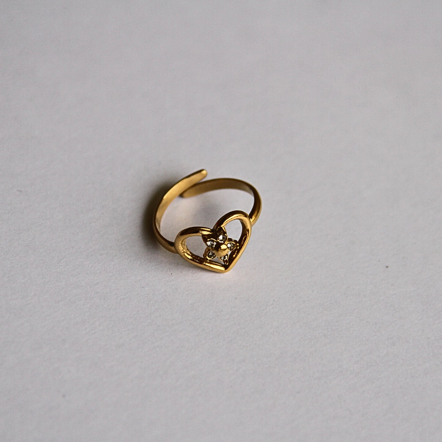 Serene Love Gold Band- Eternal Love Adjustable Ring