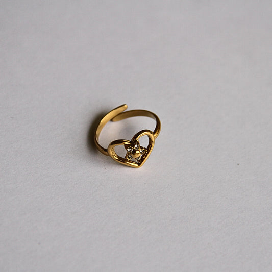 Serene Love Gold Band- Eternal Love Adjustable Ring