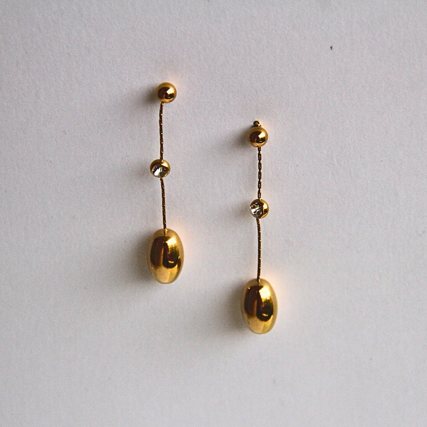 Sleek Gold Drop Dangles