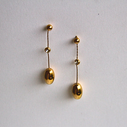 Sleek Gold Drop Dangles