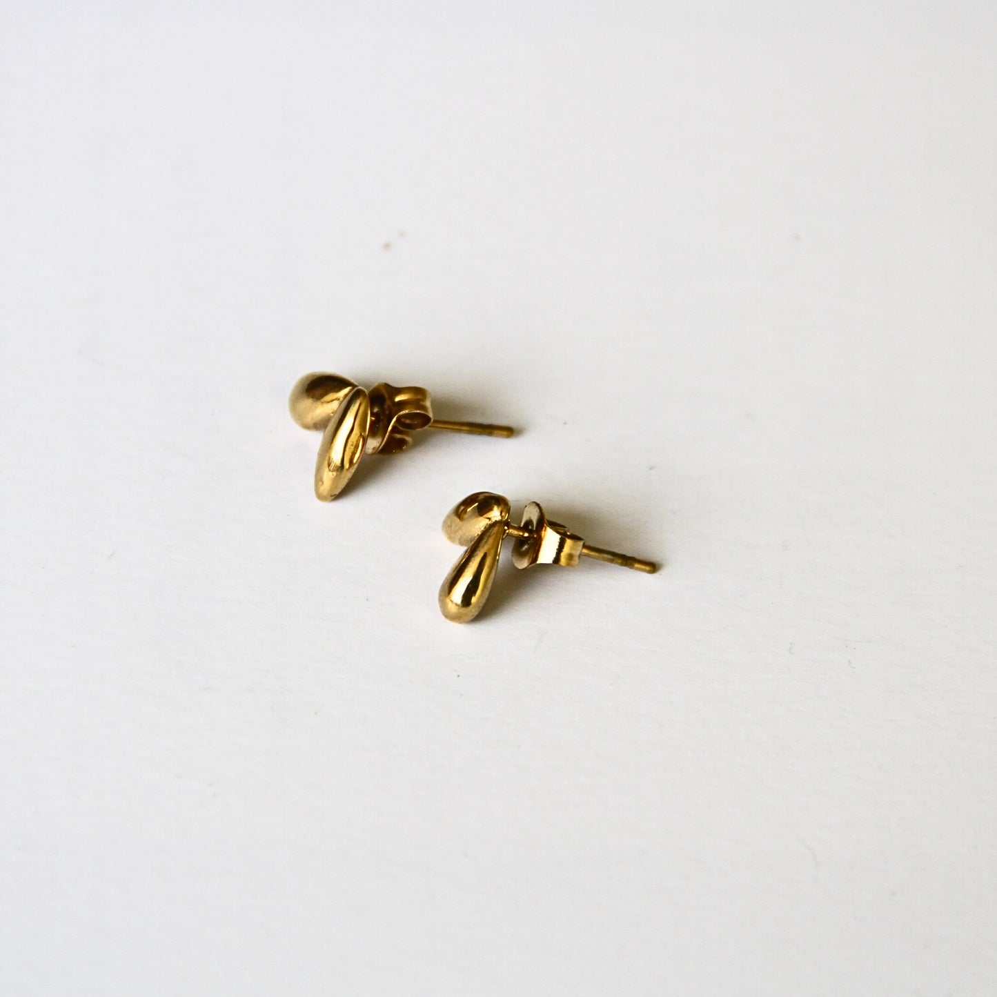 Everyday Wear Gold Leaf Stud Earrings