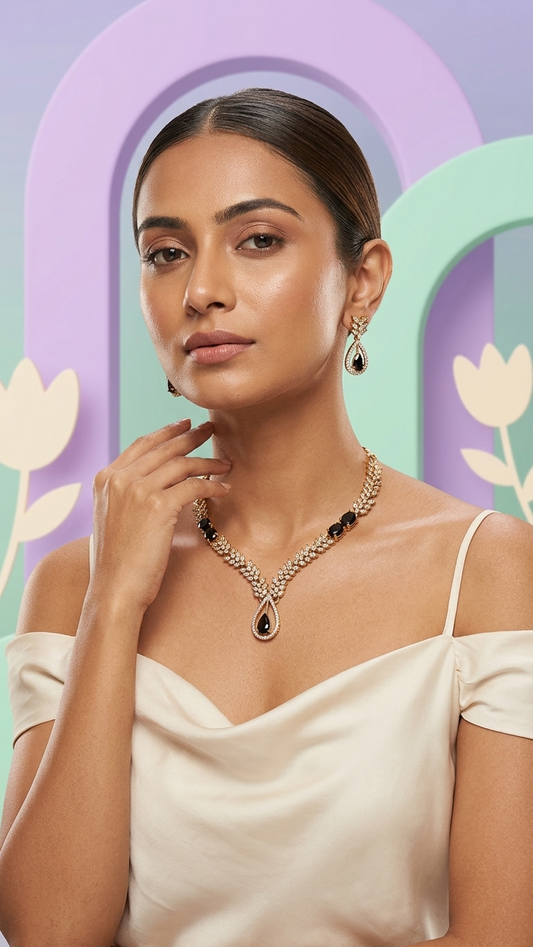 Onyx Noir Teardrop Set