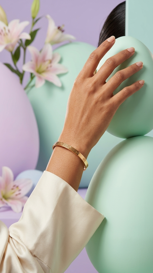 Classic Gold Tone Open Bangle Bracelet