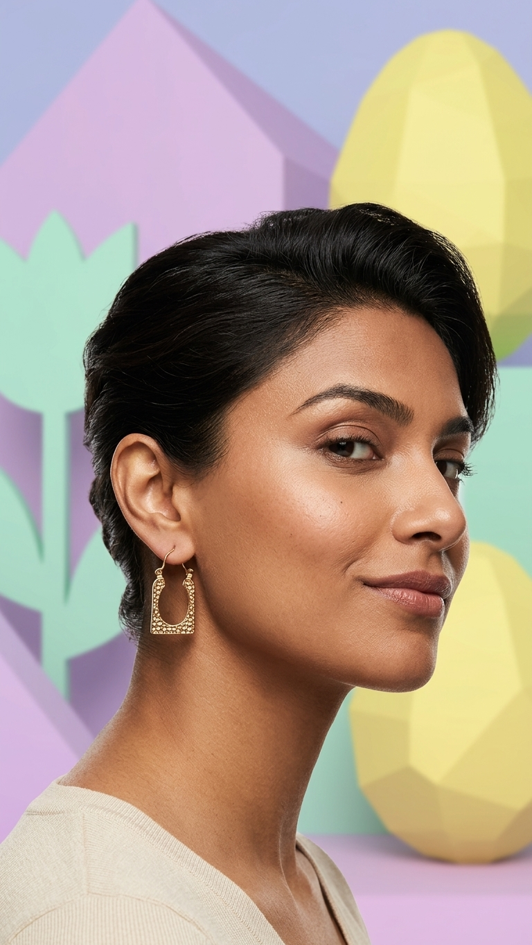 Lightweight Gold Plated Statement Hoops