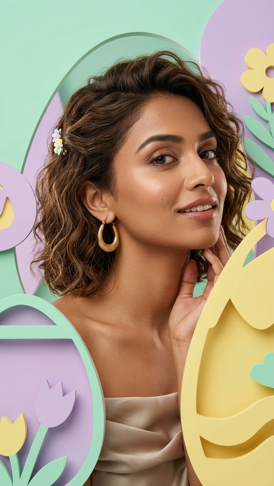 Vintage-Inspired Gold Hoops with Rope Detailing