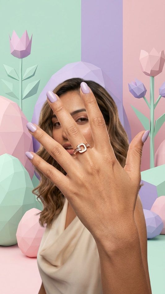 Dual Loop Elegant Rose Gold Ring