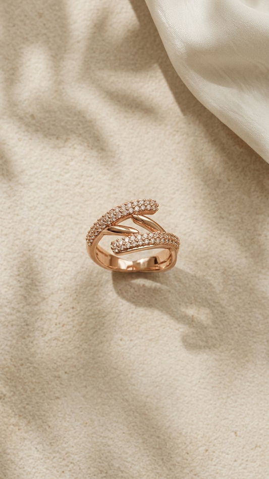 Minimal Layered Gold Ring