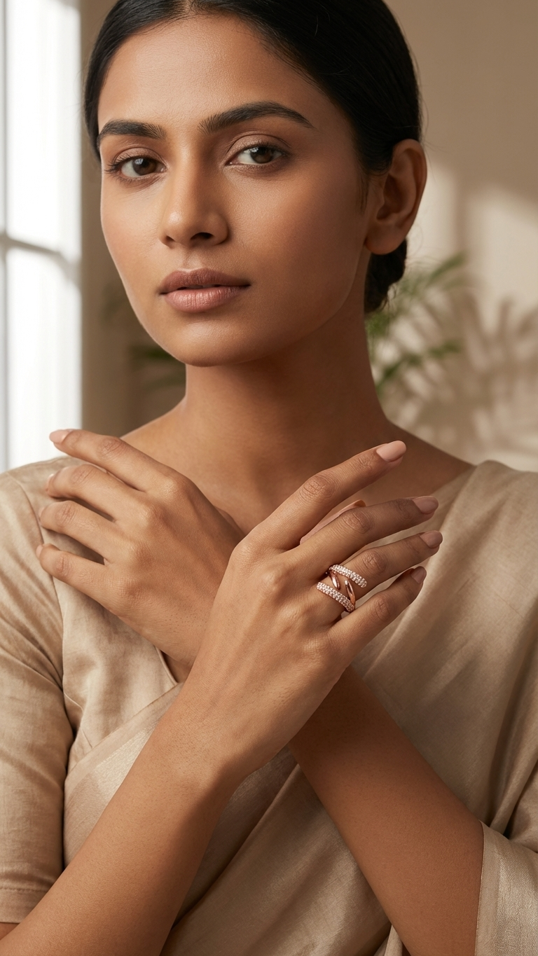 Minimal Layered Gold Ring