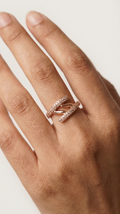 Minimal Layered Gold Ring