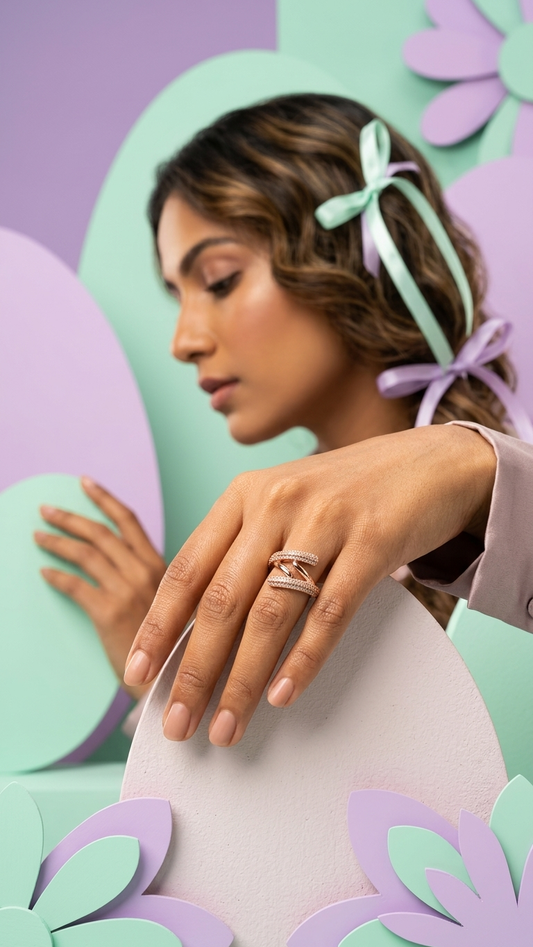 Minimal Layered Gold Ring