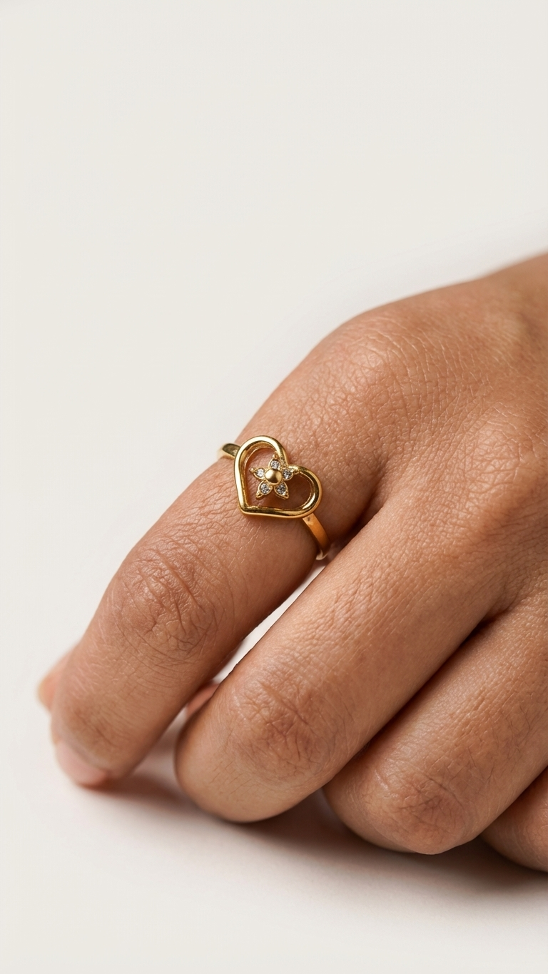 Serene Love Gold Band- Eternal Love Adjustable Ring