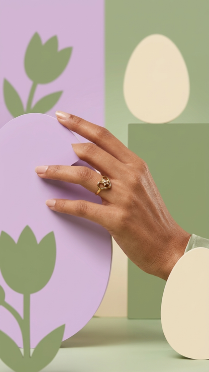 Serene Love Gold Band- Eternal Love Adjustable Ring