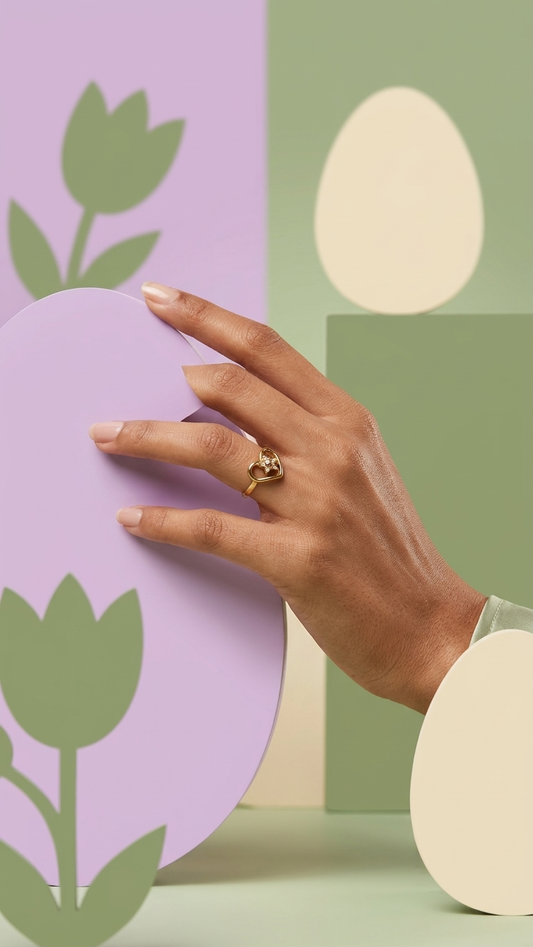 Serene Love Gold Band- Eternal Love Adjustable Ring