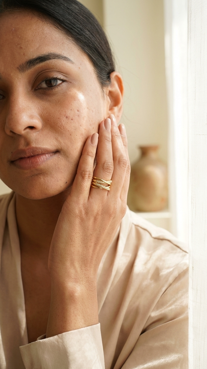 Textured Wrap Gold Ring – Bold yet Elegant Women’s Jewellery