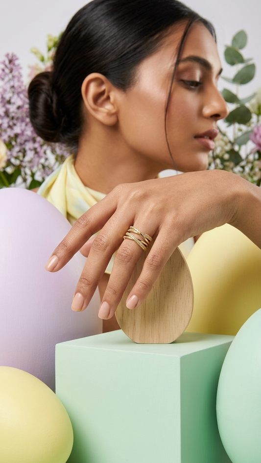 Textured Wrap Gold Ring – Bold yet Elegant Women’s Jewellery