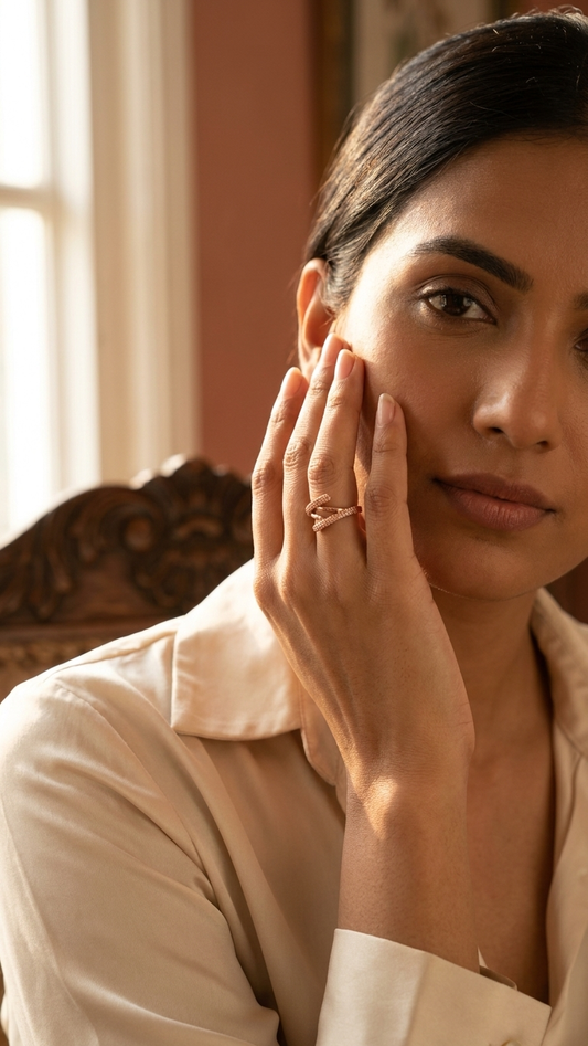 Twisted Shine Ring – Rose Gold Women’s Jewellery