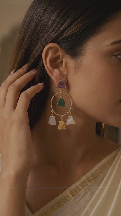 Multi-Stone Drop Earrings