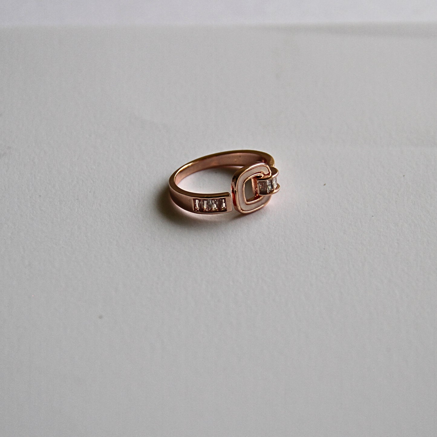 Dual Loop Elegant Rose Gold Ring