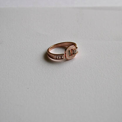Dual Loop Elegant Rose Gold Ring