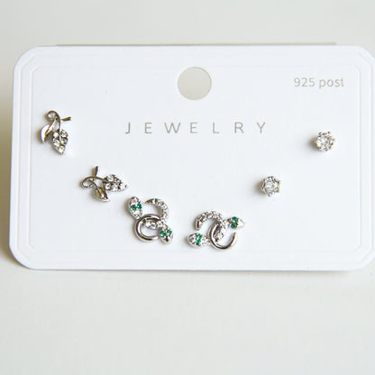 Minimalist Leaf and Whimsical Stud Combo